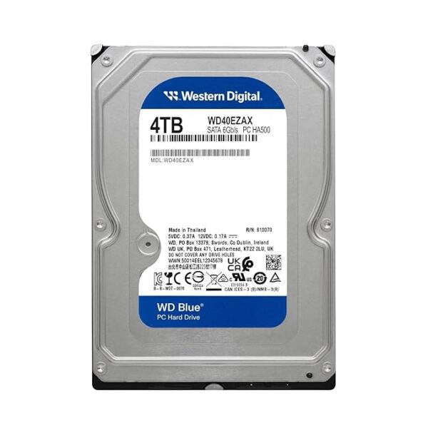 Western Digital 4Tb Wd Blue 3.5" Sata 6 Gb/S Pc Hard Drive, Sata_6_0_Gb