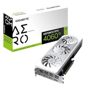 Gigabyte Geforce RTX 4060 Ti Aero Oc 8G Graphics Card, 3X Windforce Fans, 8Gb 128-Bit Gddr6, Gv-N406Taero Oc-8Gd Video Card - Pci_E_X16