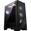 MSI MAG Forge 120A Airflow Premium Gaming PC Case: Auto RGB Fan, Vertical GPU Bracket, Side Air Vents, 360mm Radiator Support, 4mm Thick Tempered Glass, Supports Up to 8 Fans