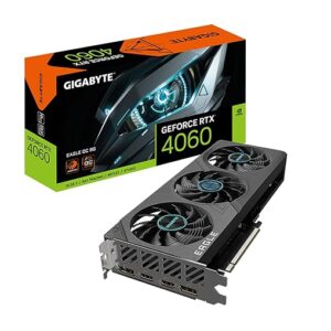 GIGABYTE Geforce RTX 4060 Eagle Oc 8G Graphics Card, 3X Windforce Fans, 8Gb 128-Bit Gddr6, Gv-N4060Eagle Oc-8Gd Video Card, pci_e_x16
