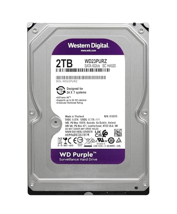 Western Digital Purple 2Tb Surveillance sata_6_0_gb Hard Drive