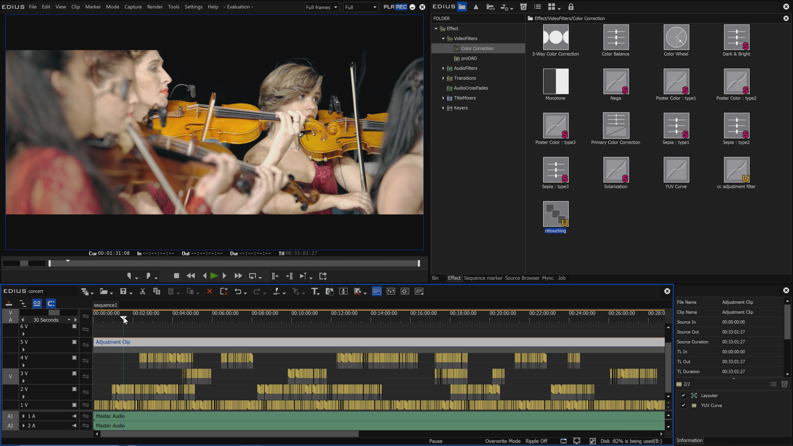 EDIUS_11_Feature_-_Adjustment_Clip